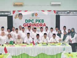 Silaturrahmi Partai Gerindra dan PKB, Pantun Bersambut Pantun, Hingga DPC Gerindra Jombang Didoakan Mendapat 10 Kursi DPRD