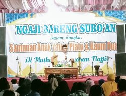 Warga Dusun Gambang Mengawali kegiatan Agustusan dengan Ngaji Bareng Suro’an dan Santunan Anak Yatim Piatu