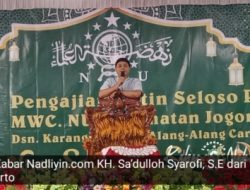 MWC NU Jogoroto Gelar Pengajian Rutin Seloso Pon: Gus Sa’dulloh Syarofi Tekankan Keutamaan Muharram dan Spirit Ibadah
